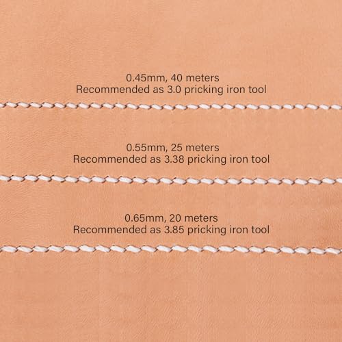 Hilo encerado redondo de poliéster para cuero 0.65mm con 12 agujas y caja miniatura 3