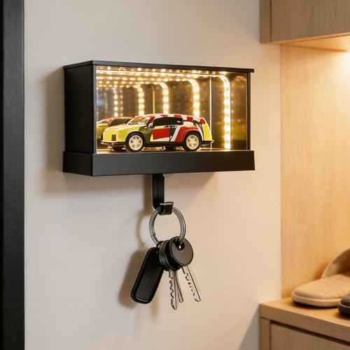 Soporte para llaves de garaje de coche compacto de ABS para organizar espacios reducidos 7