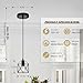Becvaaoo 1-Light Hanging Pendant Light Fixture, Black Pendant Lights Kitchen Island, Farmhouse Pendant Lighting with Bedroom Dining Room, E26 Base, Bulbs Not Included