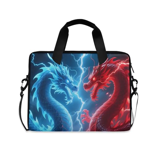 MNSRUU Laptop Bag for 16 15.6 inch Blue Red Dragon