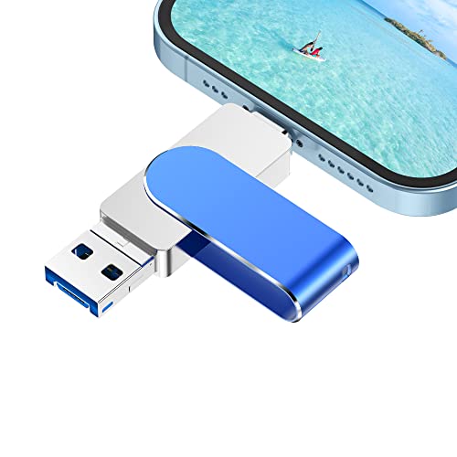 128GB USB Stick Kompatibel mit iPhone 4 zu 1 USB 3.0 Handy Photostick Speichererweiterung Kompatibel mit Laptop Tablet…