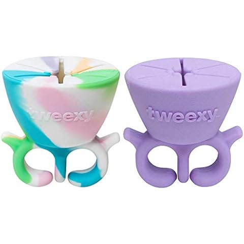tweexy - 2 pack - Unicorn & Lilac Dreams Wearable Nail Polish Holders Cover