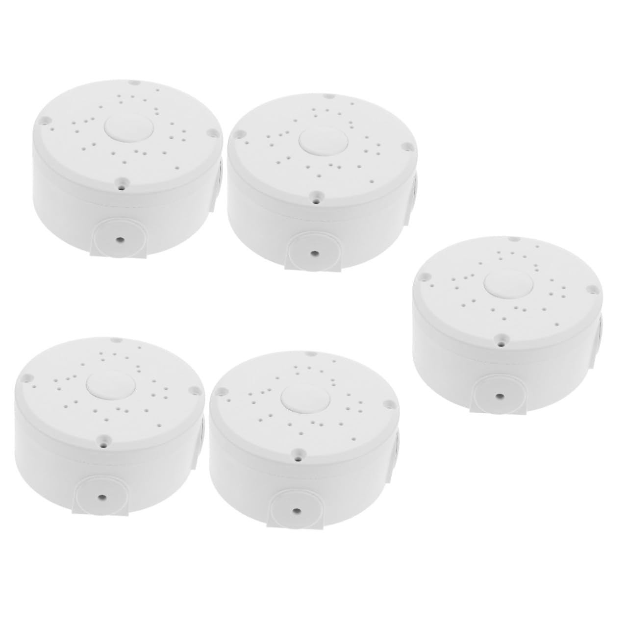 DOITOOL 5 Pezzi Scatola Derivazione Elettrica Rotonda Contenitore Multi per Nascondere Box per Esterni e Interni Montaggio Parete e Soffitto