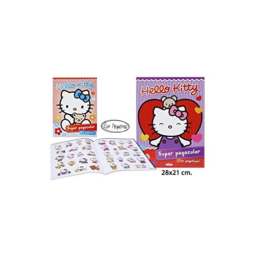 Livre Divo – Livre Super pega Couleur modèles Assortis, – Hello Kitty-, 28 x 21 cm.