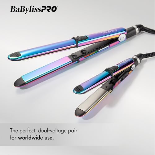 Image of BaBylissPRO Nano Titanium Prima Ionic Hair Straightener - Professional Flat Iron & Curling Iron in One for Stylists, Pro Styling Hair Tool