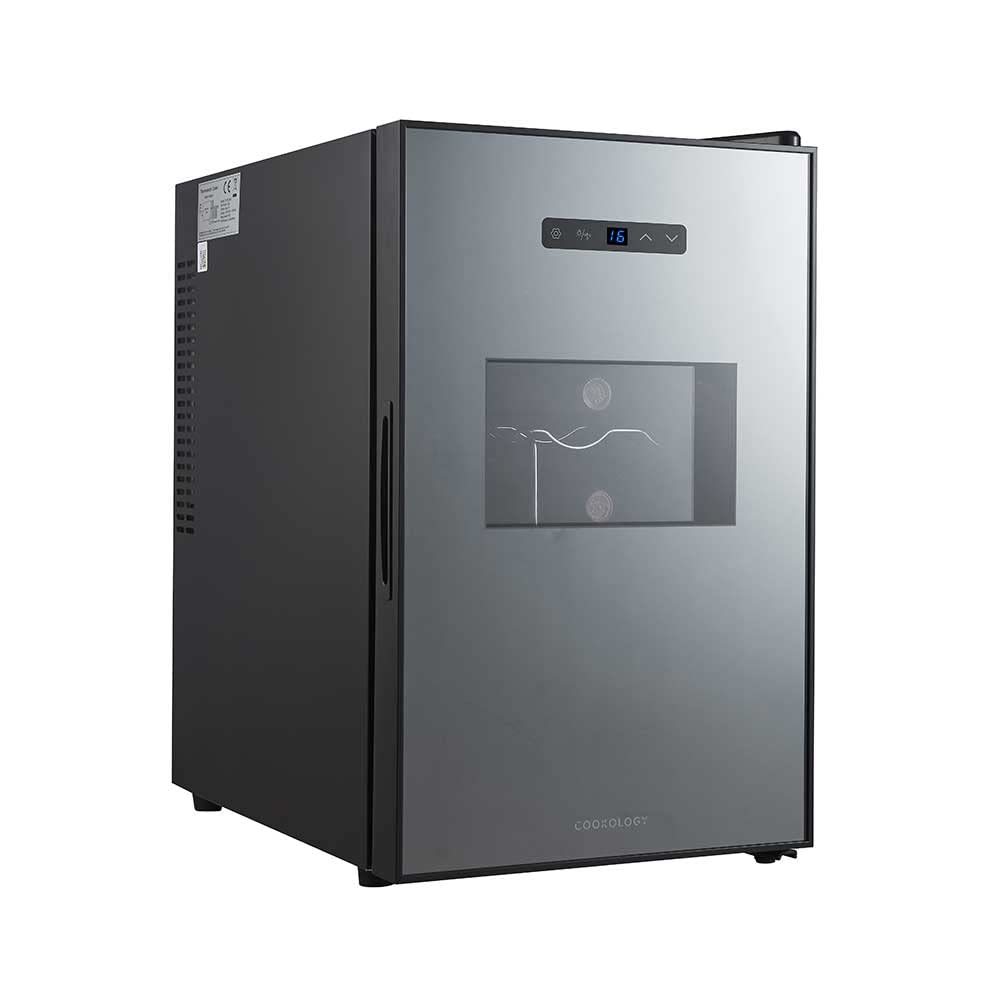 Cookology CWTE12BK 12 Bottle Thermo Electric Wine Cooler and Chiller for Counter Top, Digital Temperature Control, Less Noise and No Vibration - in Black — view 7