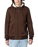 Buffalo David Bitton Men's Long Sleeve Sherpa Fleece Zip Up, Chocolate 22, XL