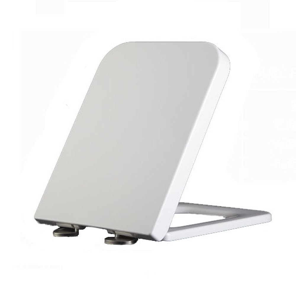 White Toilet seat, inges, Adjustable, Lightweight, Durable, Portable, User-Friendly, Compact, Soft, Close, Square, Quick, Release