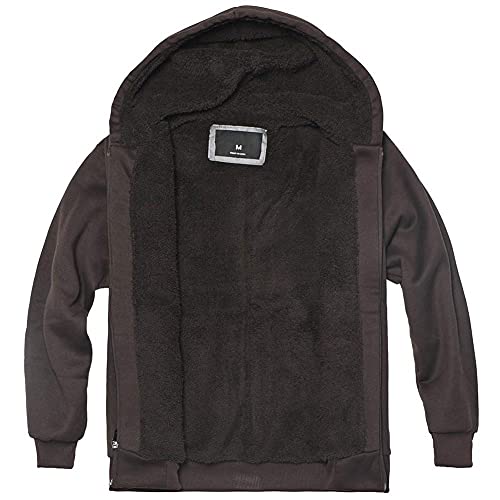 Image of Gary Com Heavyweight Sherpa Hoodies for Men, Thick Fleece Lined Full Zip Up Winter Warm Sweatshirts Work Jackets