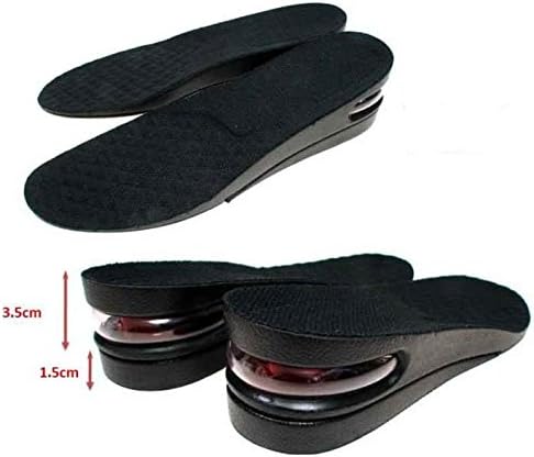 Unisex Increase Insole 2 Layer Height Shoes Heel Full Insert Lift Elevator Air Cushion Pad 5cm (Approximately 2 inches) Taller for Adult Men Women Size USA 4.5-9