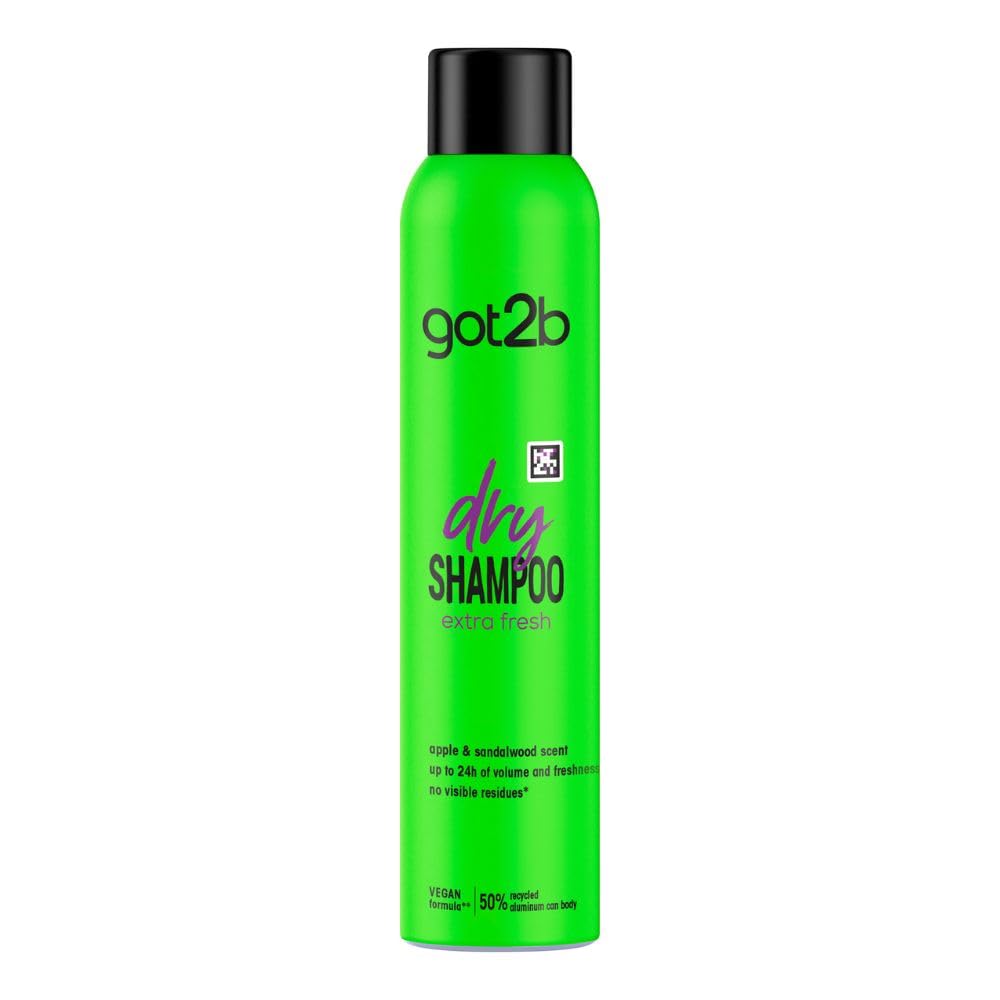 Got2b - Champú Seco Frescor Extra, 200 ml, Refresca tu cabello al instante, Un día de extra de frescor para tu cabello