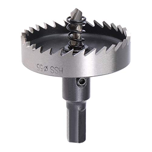 sourcingmap 55mm HSS Drill Bit Hole Saw for Stainless Steel Metal Alloy Wood, 55x14mm