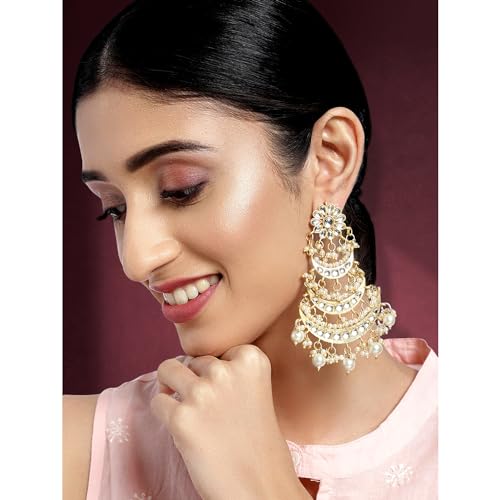 Image of Peora Traditional Indian Earrings Set Jewellery Gift for Women Girls