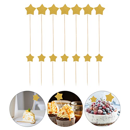 ibasenice 144 Pçs Toppers De Cupcake Estrela Glitter Picaretas De Bolo De Aniversário Estrela Cintil