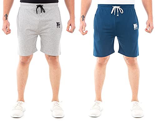 Image of Epoxy Men's Combo Shorts Pack - Sports, Gym, and Bermuda Shorts for Men - Pack of 2 - Cotton Fabric, Zipper Pocket, and Stylish Design - Summer Wear and Fitness Essentials