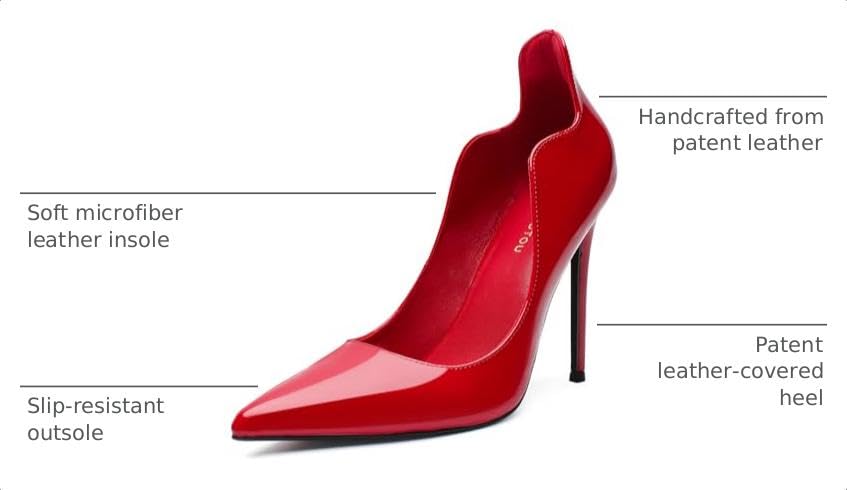 Image of Unisex High Heels for Men and Women 4.9 Inch Stiletto Heels