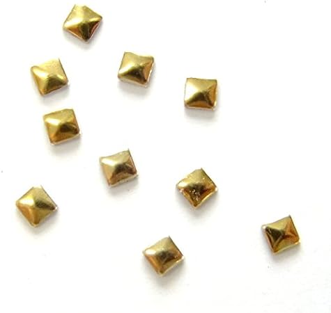 Amazon ミスティックフレース ネイル用ストーン メタルスタッズ スクエア 2mm ゴールド 50p ミスティックフレークス Mysticflakes ラインストーン 通販