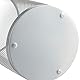 Relaxdays Schirmständer Metall, runder Schirmhalter aus Korbgeflecht, Stockhalter universal, 26 cm Ø, 50 cm hoch, silber