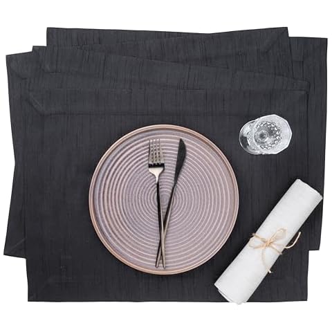 D'Moksha Black Placemats Cover