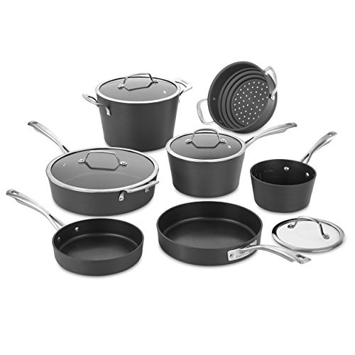 Cuisinart Conical Hard Anodized Cookware Set, Medium, Black