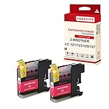  NOPAN-INK - x2 Cartouches Compatible pour Brother LC 125 XL LC125XL Magenta (Réveil) Brother DCP J 4110 DW J 4110 W MFC-J 4310 DW 4410 DW 4510 D
