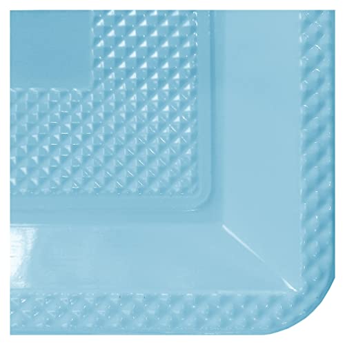 Prato Descartável Azul Candy Quadrado 15cm - 10 Unidades