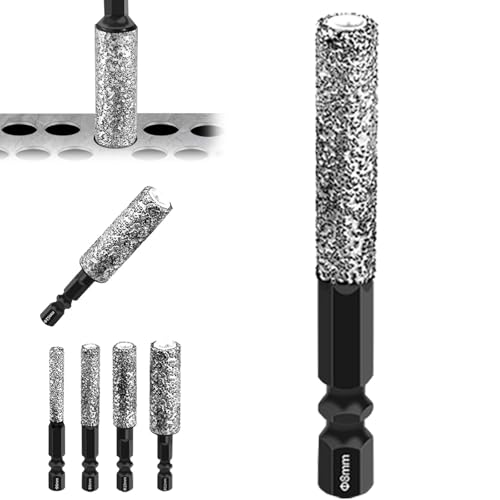 2-in-1 Hexagonal Shank Brazing Dry Drilling Specialized Hole Opener, Dry Diamonds Cores Drill Bits,6mm/8mm/10mm/12mm Diamond Hole Cutter Saw Kit for Porcelain Tile, Metal, Concrete, Glass (1 Set) 1 2-in-1 Hexagonal Shank Brazing Dry Drilling Specialized Hole Opener, Dry Diamonds Cores Drill Bits,6mm/8mm/10mm/12mm Diamond Hole Cutter Saw Kit for Porcelain Tile, Metal, Concrete, Glass (1 Set)