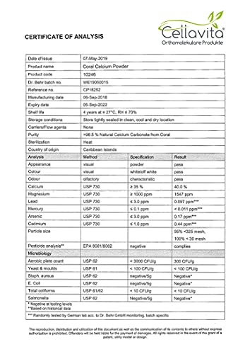 Cellavita Calcium Natuur 8 maandvoorraad 1000 g | Calcium & Magnesium/Sango-koraalpoeder & Lithothamnium-algenpoeder - Image 6