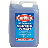 CarPlan Windshield Washer Fluid, 1.3 Gallon – Ready Mixed Streak-Free All Seasons Formula for Summer and Winter, Dirt & Bug Remover, Prevents Freezing to -4°C