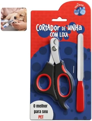 Cortador de Unhas Pet Kit com Alicate e Lixa para Cães e Gatos - ...
