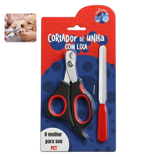 Cortador de Unhas Pet Kit com Alicate e Lixa para Cães e Gatos - Ferramenta de Cuidados para Pets -