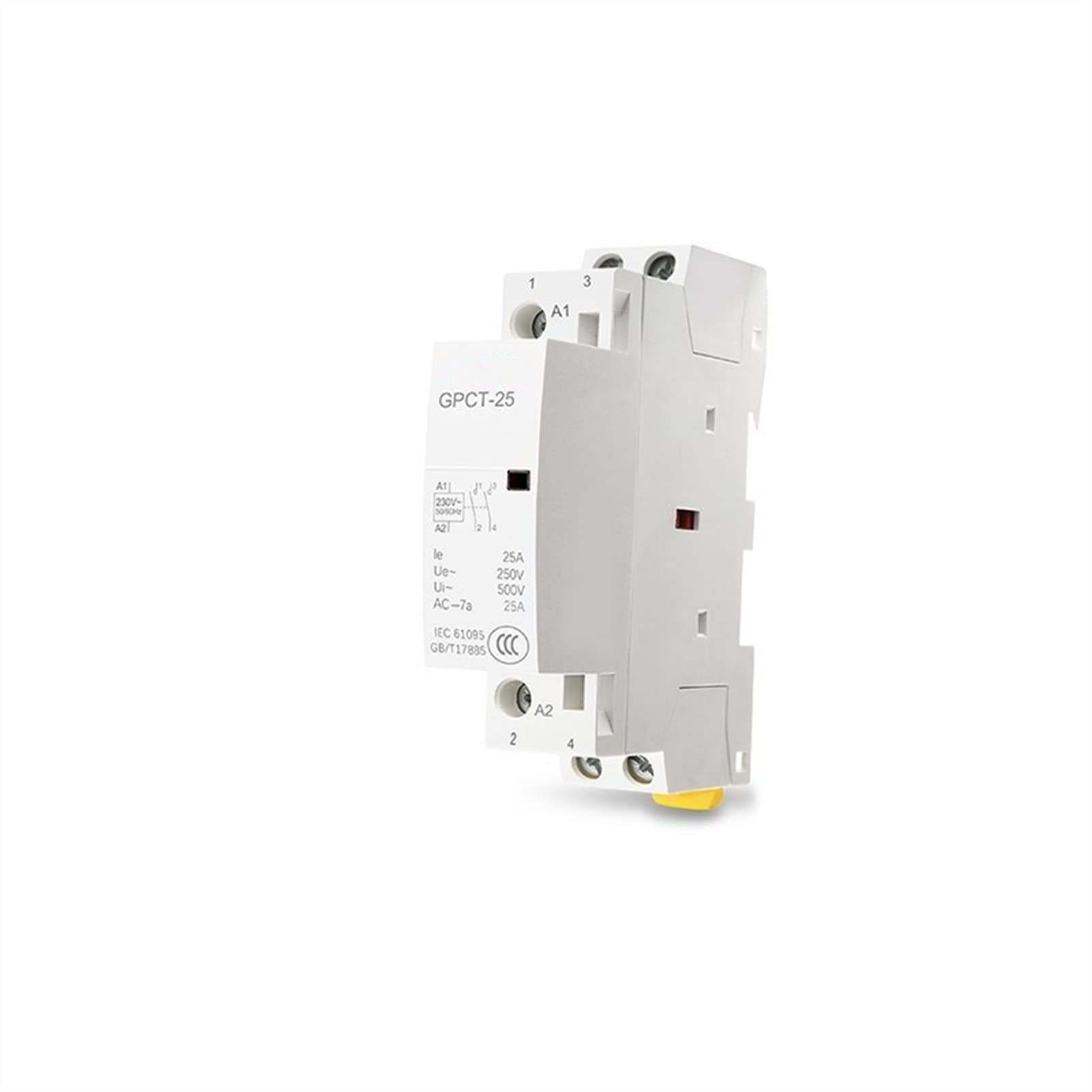 Contactor DC12V/24V 50/60Hz Riel DIN Hogar AC Contactor Modular Controlador de Interruptor DIY Smart Home Hotel Electricidad Industrial (Color: 20a 2nc)(25a 2nc)