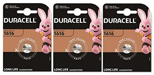 3 x Duracell 1616 Lithium (3 blísters de 1 batería) 3 pilas
