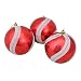 Northlight Seasonal 3 Count Peppermint Twist Shatterproof White and Red Swirled Christmas Ornaments, 4.75"