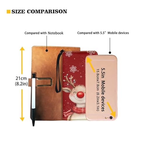 Image of Bulopur Christmas Reindeer Wristlet Wallet for Women Teen Girls Blocking Credit Card Holder PU Leather Phone Wallet Clutch Large Capacity Ladies Travel Purse