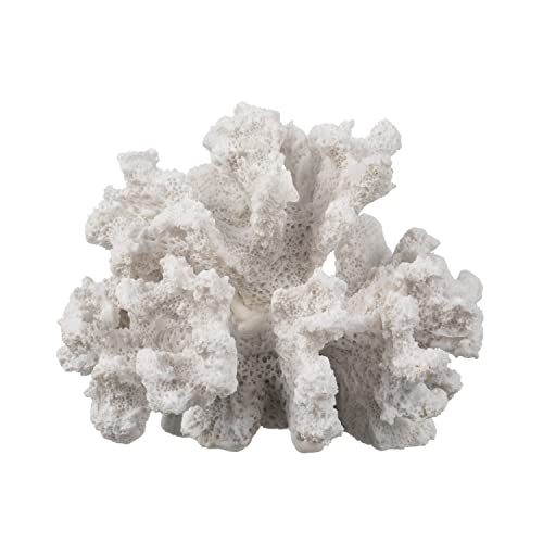 White Coral Decor - Coral Reef Decor (3.5inx4.5inx4in) - Resin Coral Decoration - Faux Coral - Nautical Decorations - Beach Home Decor - Decorative Coral
