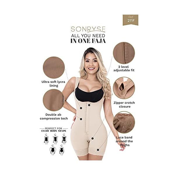 Sonryse-211BF-Fajas-Colombianas-Postparto-BBL-Stage-2-Post-Surgical-Compression-Garments-for-Women Sonryse Fajas Colombianas Post Surgery High Compression Stage 2 Faja Lipo 360 Tummy Tuck
