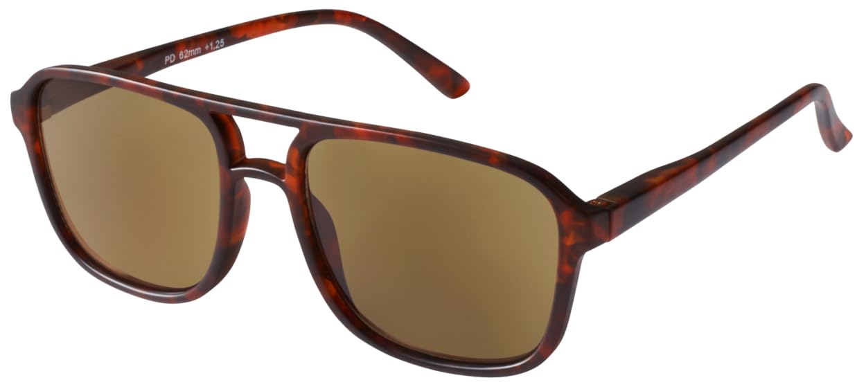 Remaldi Unisex Matt Chestnut Tortoise Havana Matt Black Sun Reading Glasses 1.25 (, 2, Dioptres)