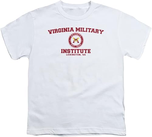 Camiseta oficial del Instituto Militar de Virginia con logotipo circular para niños y niñas