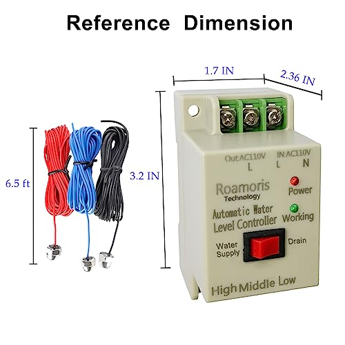 Roamoris WC01 Ac 110V~120V Sump Pump Switch Control Automatic Water Level Controller Spply And Drain Mode With 6.5Ft Detector Sensor thumb #5