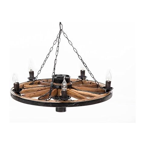 Speichenrad Wagenrad Deckenleuchte Hängeleuchte Pendelleuchte Kronleuchter Lampe Durchmesser 65-75 cm Cover