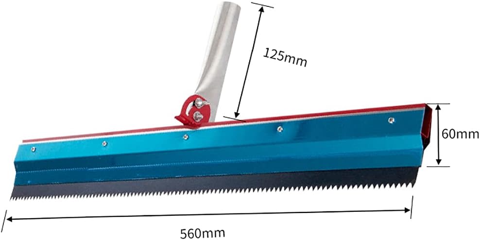 Stainless Steel Notched Squeegee Epoxy Cement Painting Coating Self Leveling Flooring Gear Rake Construction Hand Tools (5MM)