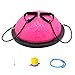 Ativafit - Entrenador de equilibrio de media pelota con correas para yoga, balón de equilibrio antideslizante para entrenamiento en casa, fitness, ejercicio, entrenamiento de fuerza, gimnasio, Rosado