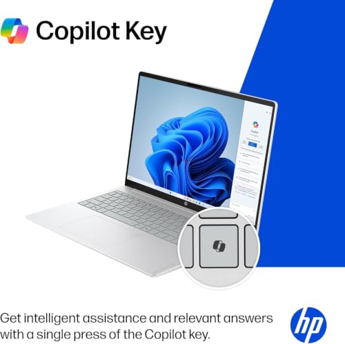Image of HP 16 inch OmniBook Laptop Computer, 2K IPS Touchscreen Display, Ryzen 5 40 Processor, 16GB DDR5 RAM, 512GB SSD, Long Battery Life, Wi-Fi 6, Windows 11 with Office 365 for the Web