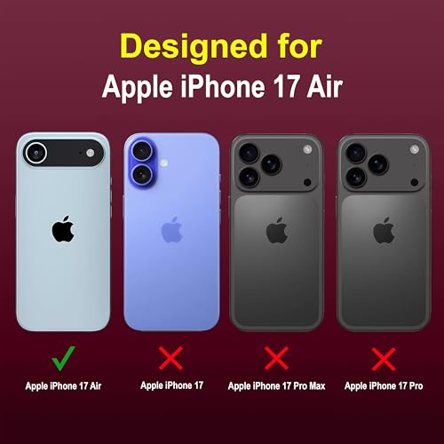 Image of amazon basics Back Case Cover for iPhone 17 Air | Compatible for iPhone 17 Air Back Cover | Liquid Silicon Magic Case with Camera Protection | Plum