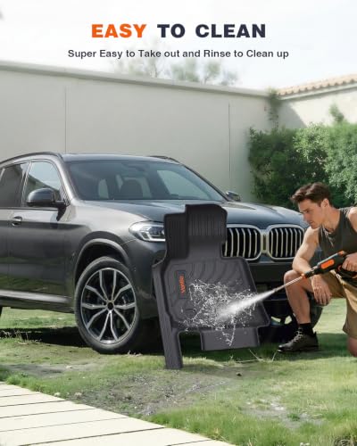 Image of Floor Mats for 2025 2026 BMW X3 30 xDrive & M50 xDrive, Custom Fit TPE Floor Liners with Cargo Mat and Seat Back Protectors, All Weather, Waterproof, Anti-Slip