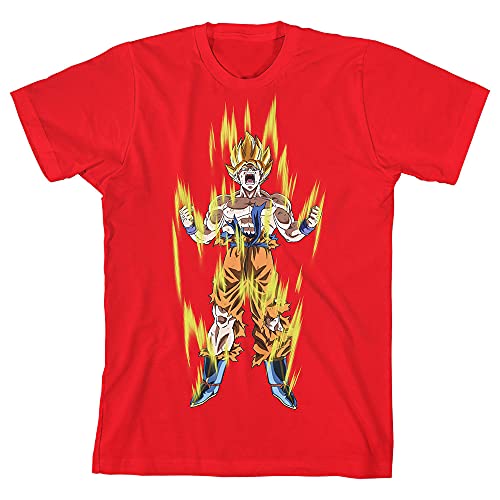 Dragon Ball Z Super Saiyan Goku Youth Red Graphic Tee