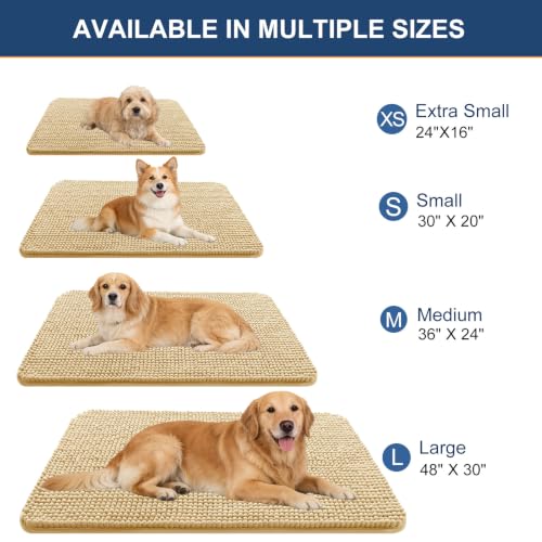Image of OLANLY Dog Door Mat for Muddy Paws 24x16, Absorbent Chenille Mud Doormat