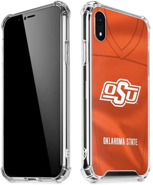 Skinit Clear Phone Case Compatible with iPhone XR - Officially Licensed Oklahoma State University Black Jersey Design