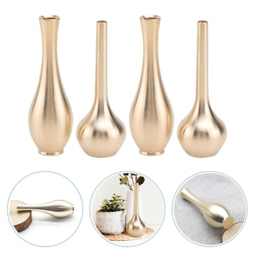 Vases miniatures en cuivre doré de haute qualité pour décoration de table - 4